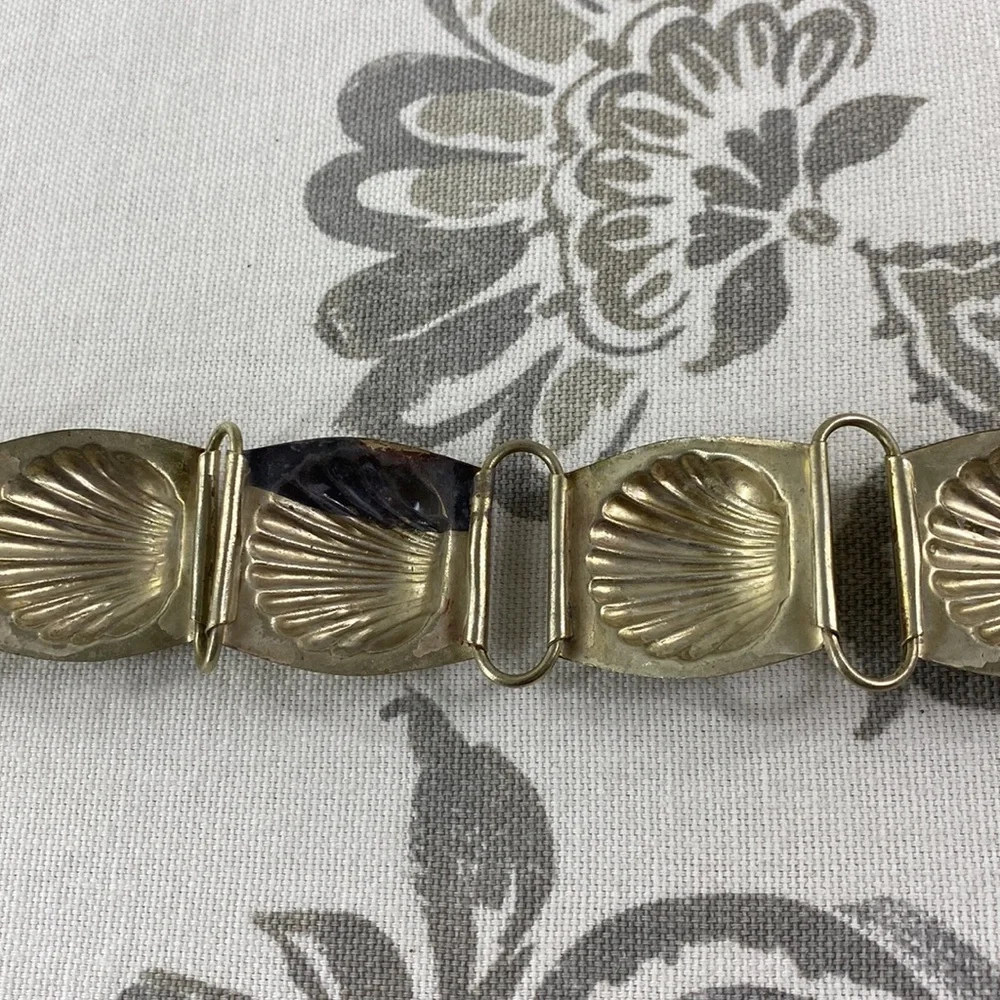 Vintage Shell Medallions‎ Metal 3D belt